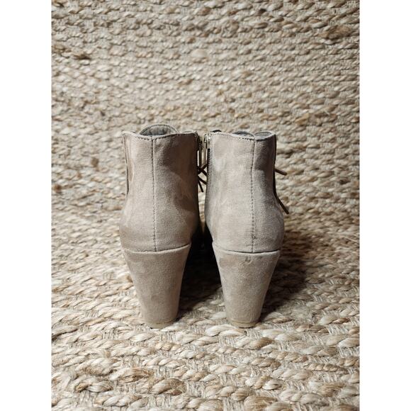 MERONA BROWN SUEDE LACE UP WEDGE HEELED ANKLE BOOTS Women’s Size 7 - Picture 8 of 11